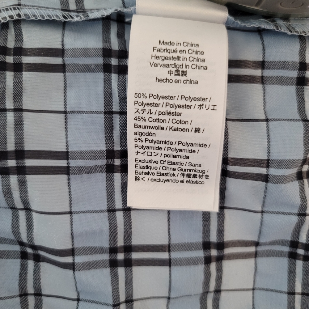 New! J Crew sz M Medium Smocked sleeveless dress textured blue plaid NWT - Picture 6 of 8